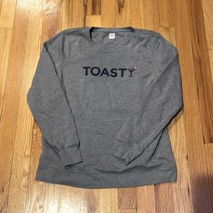 Toasty warm non hooded sweatshirt